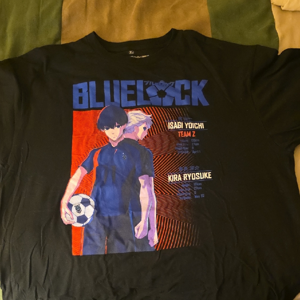 Ripple Junction Black Blue Lock Logo Tee with White Print